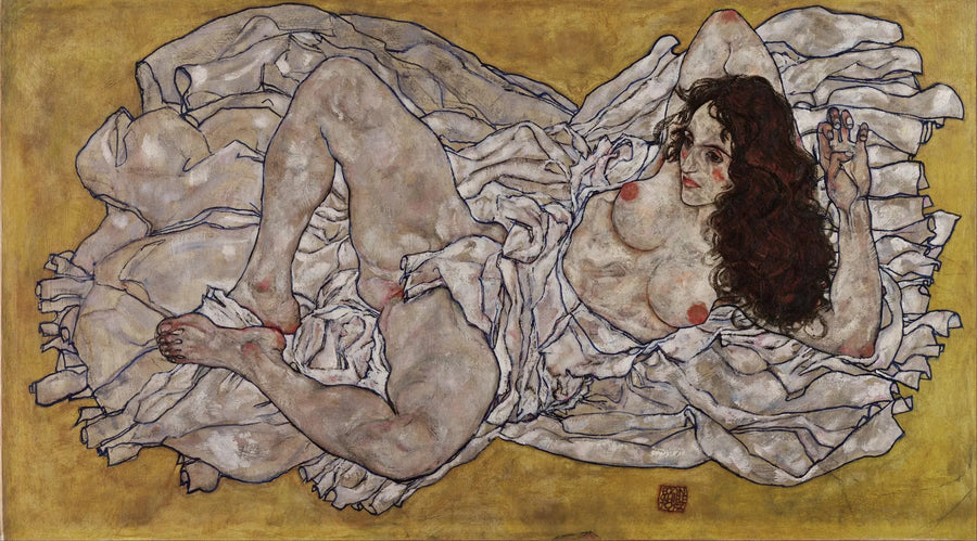 Yatarak Kadın - Egon Schiele
