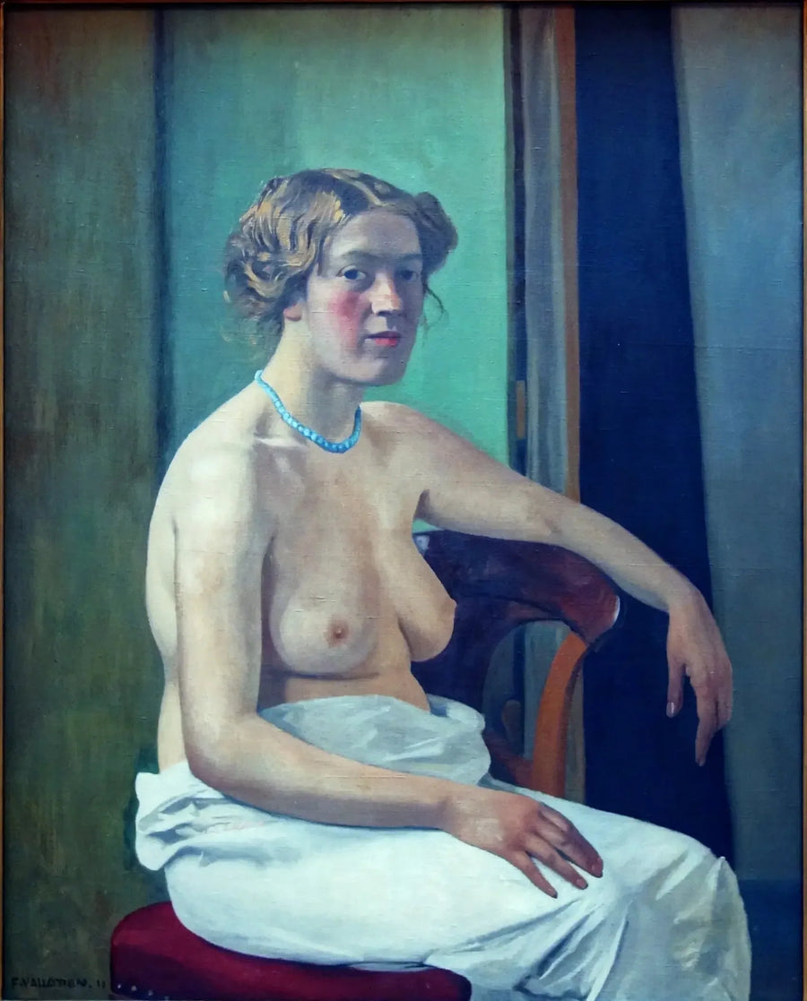 Yarı çıplak oturan kadın - Félix Vallotton