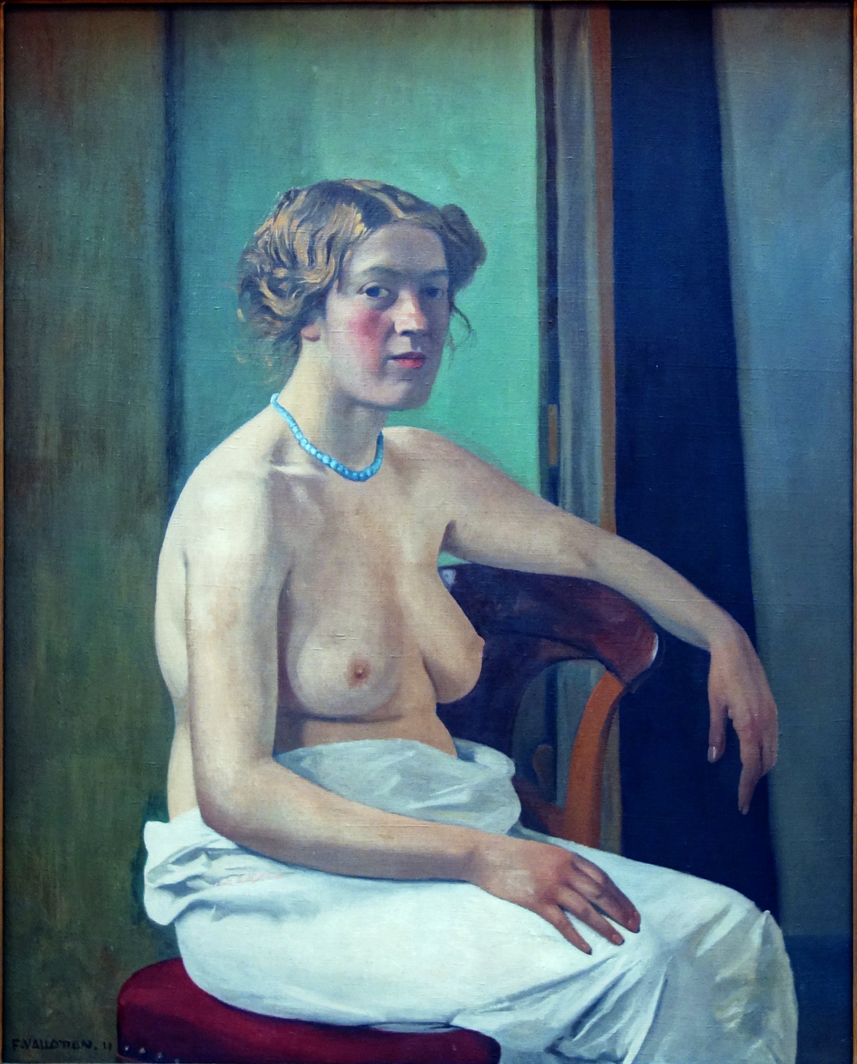 Femme assise à demi-nue - Félix Vallotton