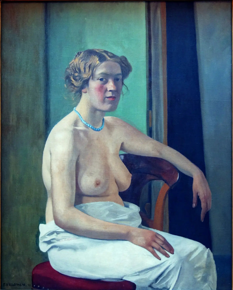 Yarı çıplak oturan kadın - Félix Vallotton