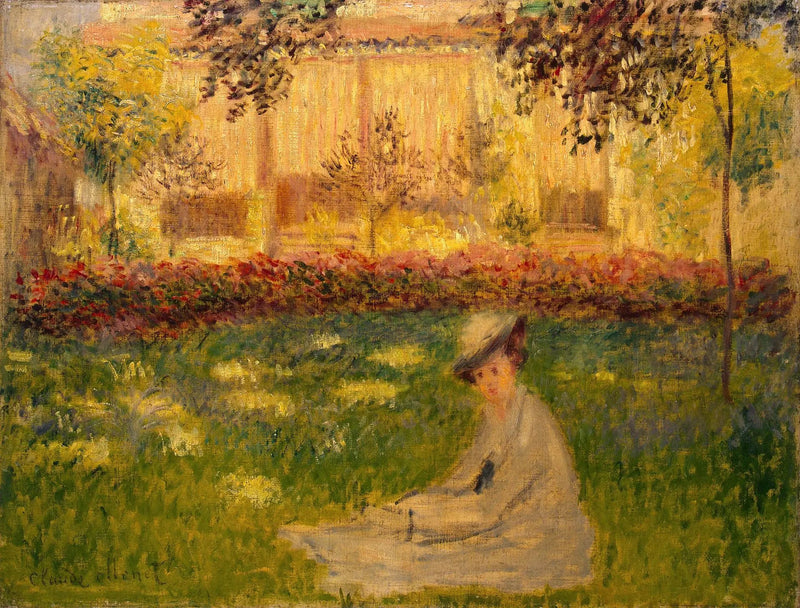 Bahçede oturan kadın - Claude Monet