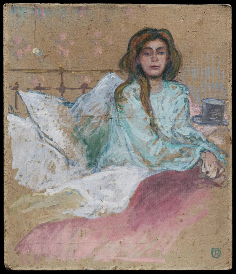 Yatakta oturan kadın - Henri de Toulouse-Lautrec