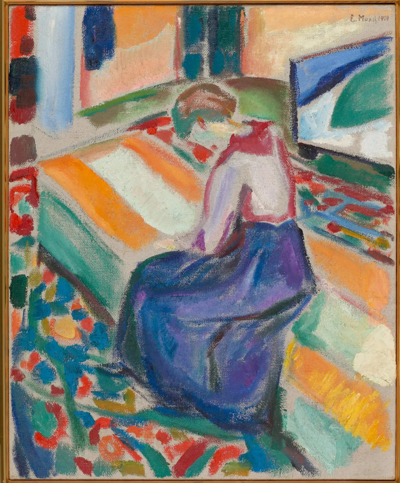 Bir faytonda oturan kadın - Edvard Munch