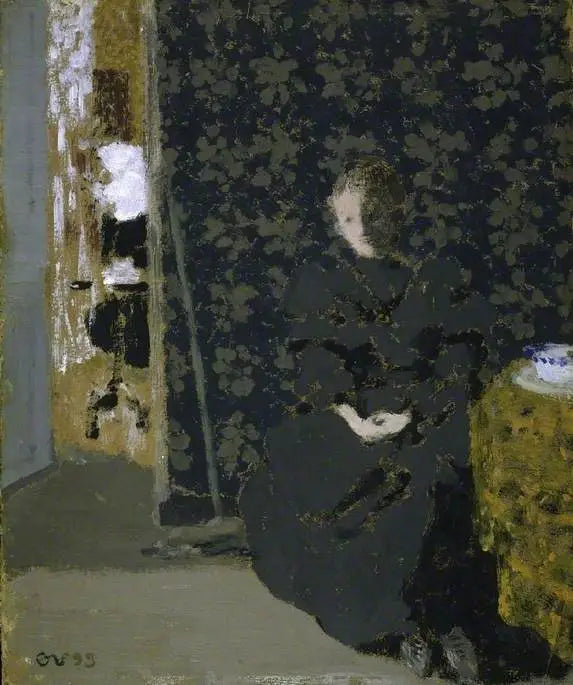 Oturan kadın: kahve fincanı - Édouard Vuillard