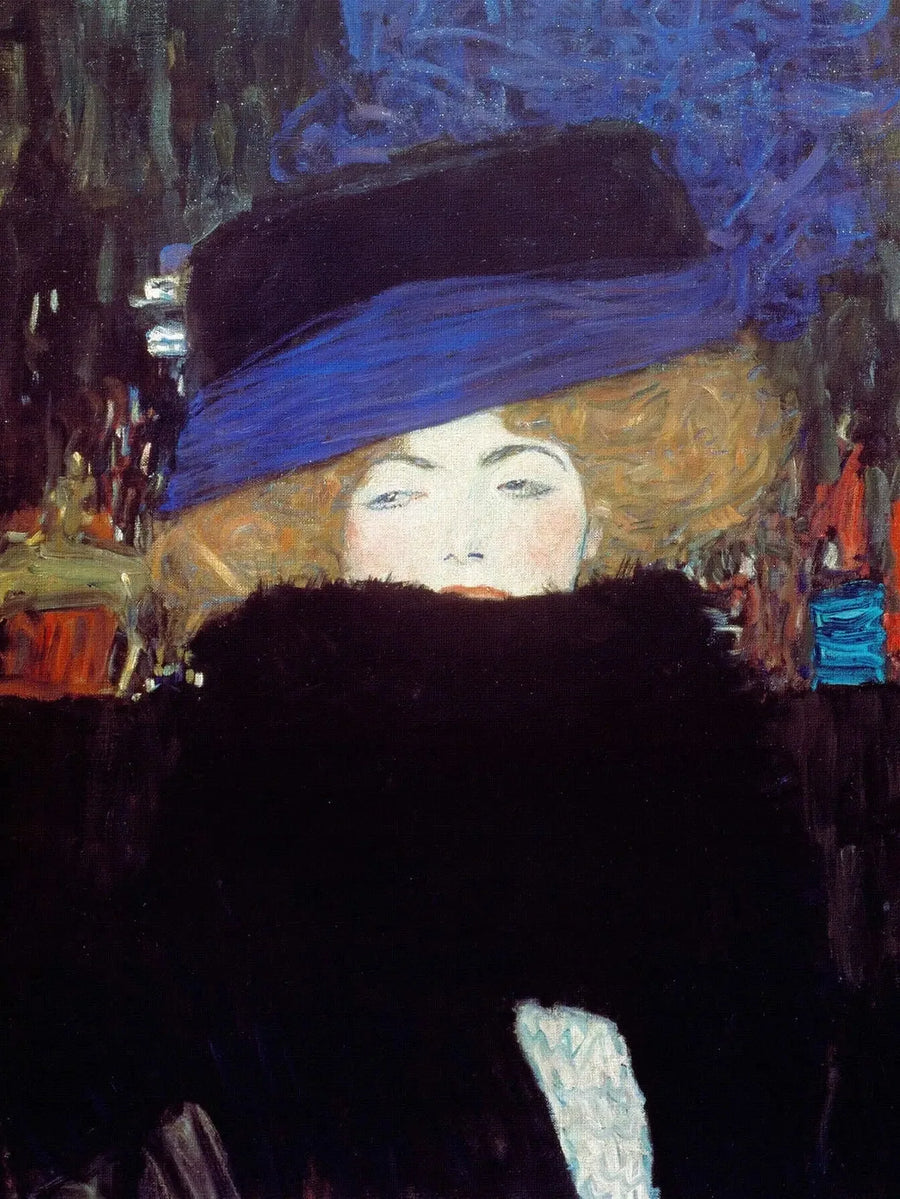 Şapkalı Kadın ve Tüy Boa - Gustav Klimt
