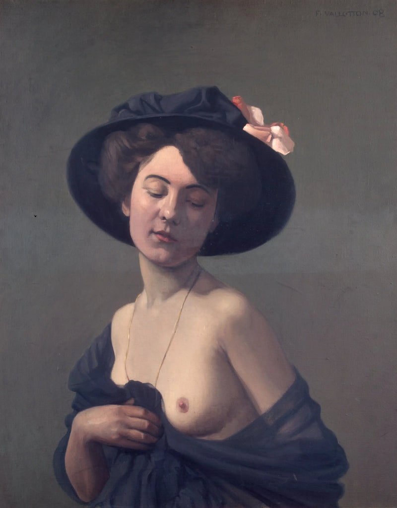 Siyah şapkalı kadın - Félix Vallotton