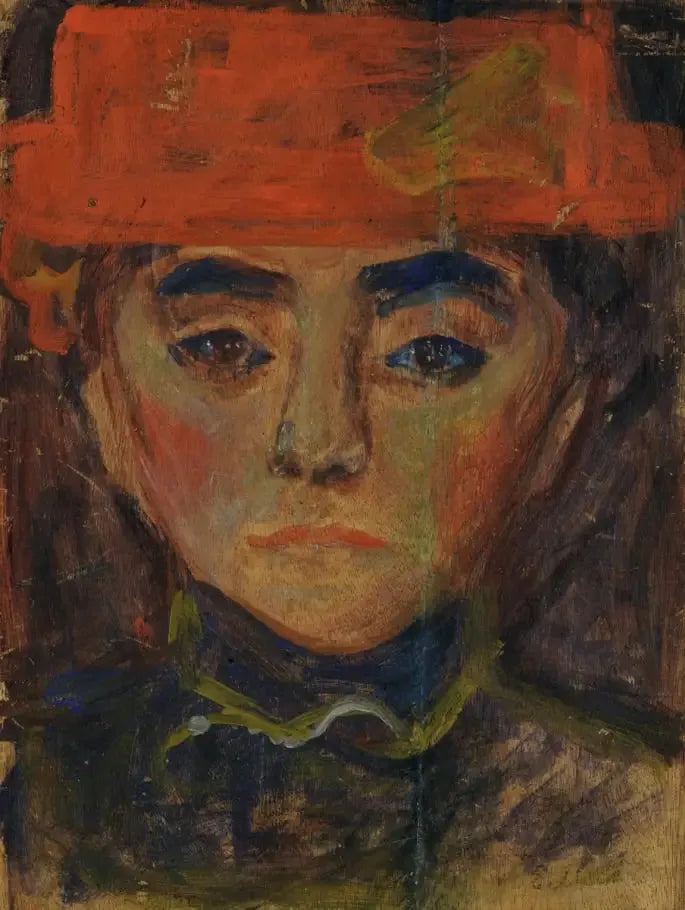 Kırmızı Şapkalı Kadın - Edvard Munch