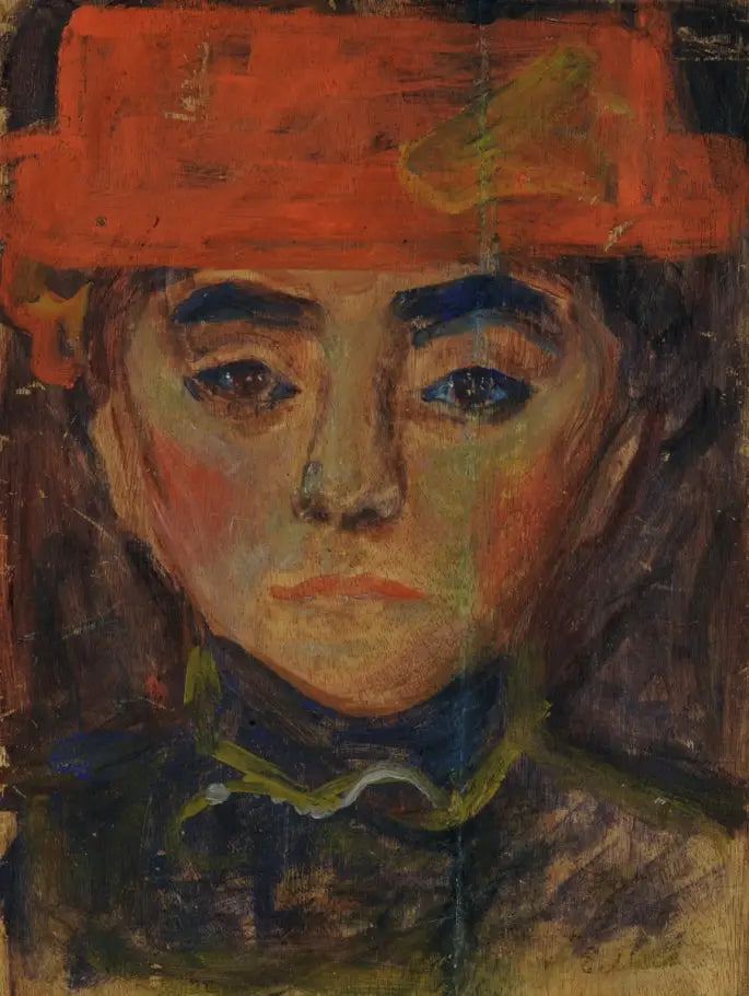 Kırmızı Şapkalı Kadın - Edvard Munch