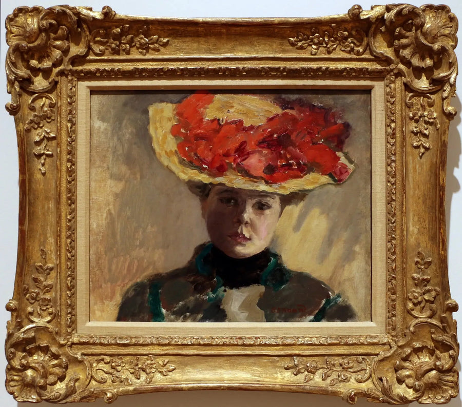 Kırmızı Şapkalı Kadın - Pierre Bonnard
