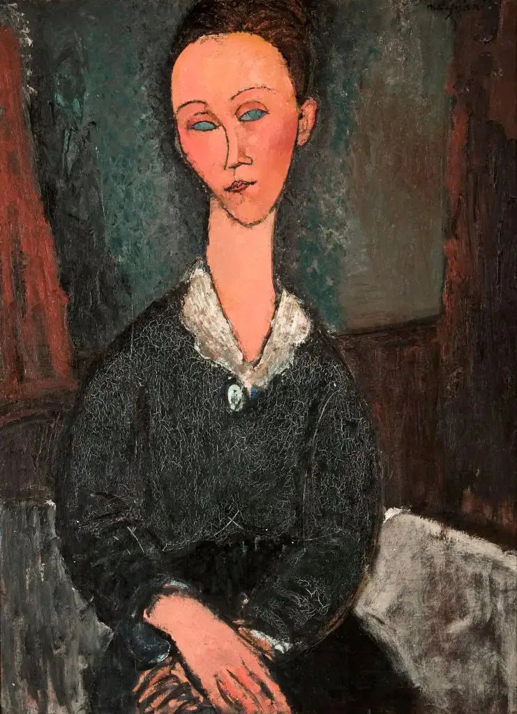 Beyaz yaka ile kadın - Amedeo Modigliani