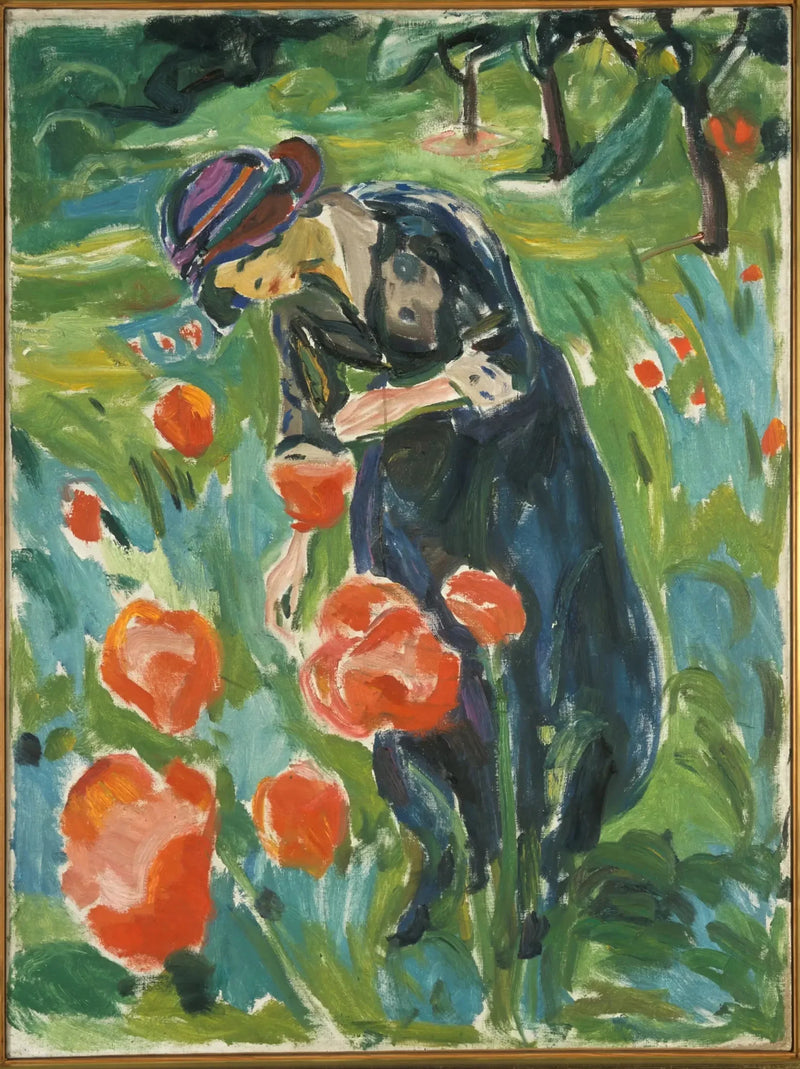 Gelincik Çiçeği ile Kadın - Edvard Munch