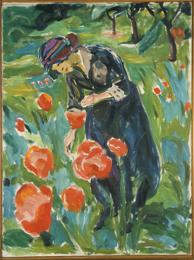 Gelincik Çiçeği ile Kadın - Edvard Munch