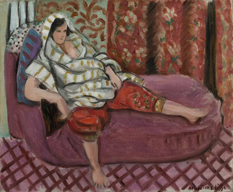 Pembe divanda kadın - Henri Matisse