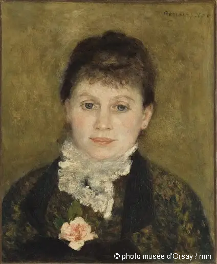 Beyaz jabotlu kadın - Pierre-Auguste Renoir