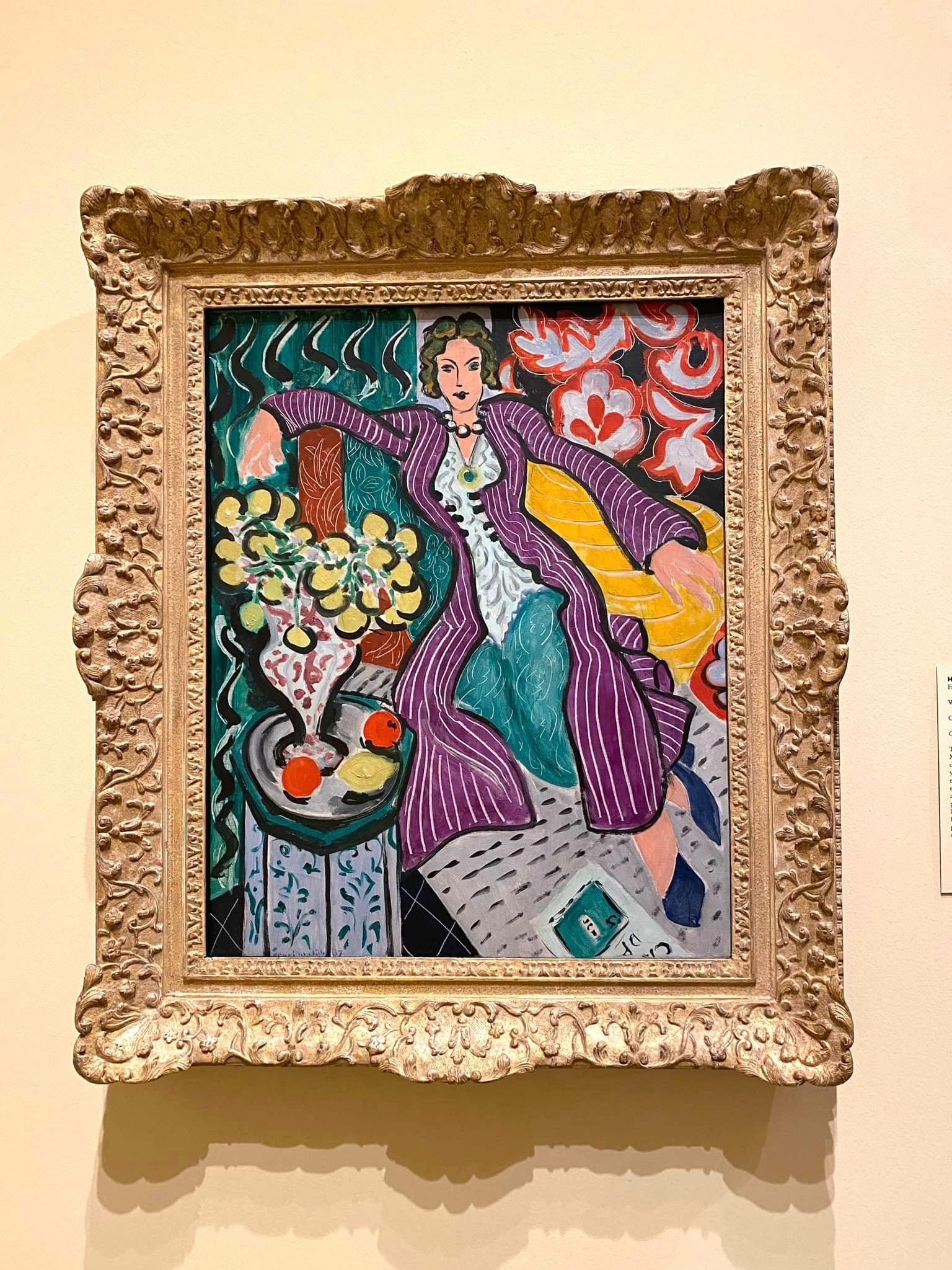Mor pelerinli kadın - Henri Matisse