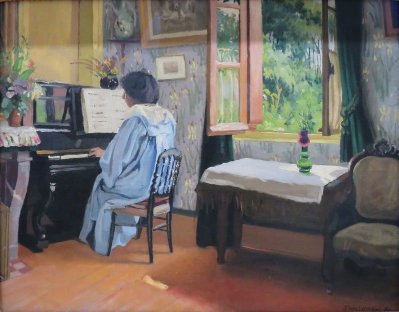 Piyano Çalan Kadın - Félix Vallotton