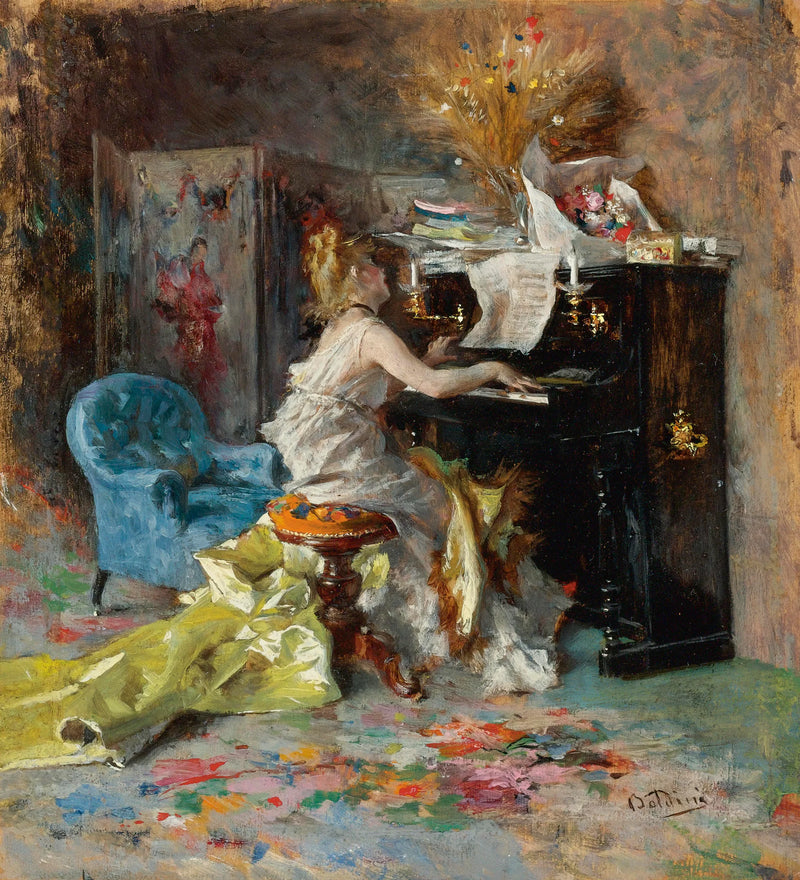 Piyano Çalan Kadın - Giovanni Boldini