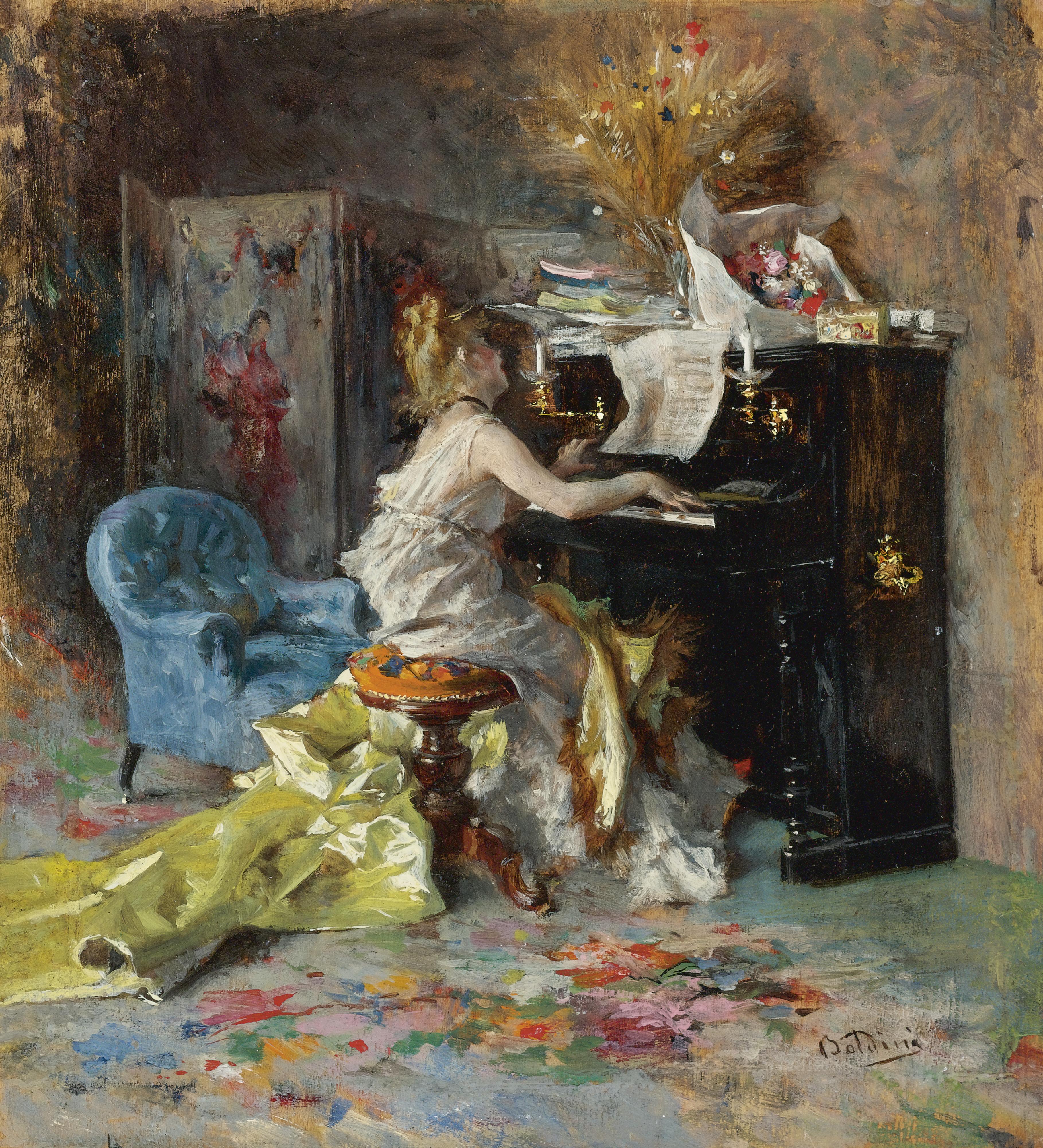 Femme au piano - Giovanni Boldini