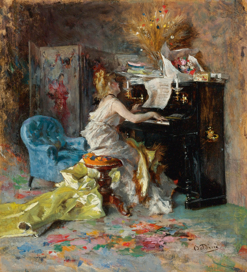 Piyano Çalan Kadın - Giovanni Boldini