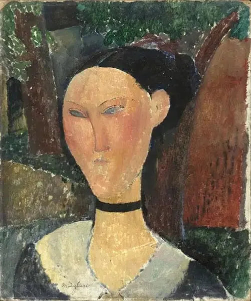 Kadife Şeritli Kadın - Amedeo Modigliani