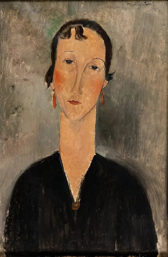 Küpe Takmış Kadın - Amedeo Modigliani