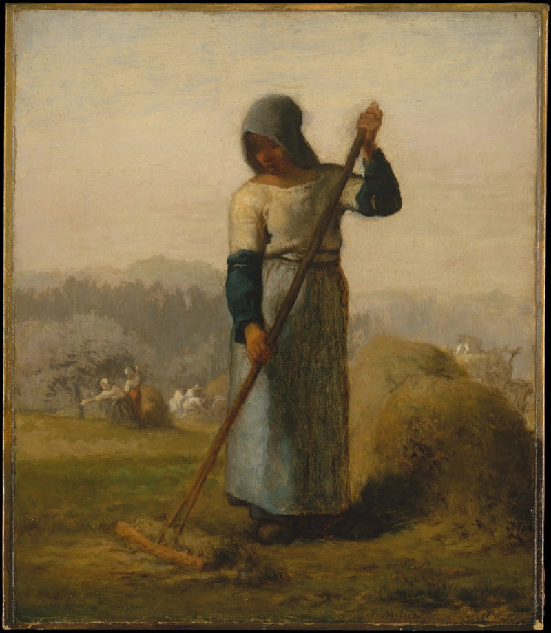 Kadın ve bir kürek - Jean-François Millet