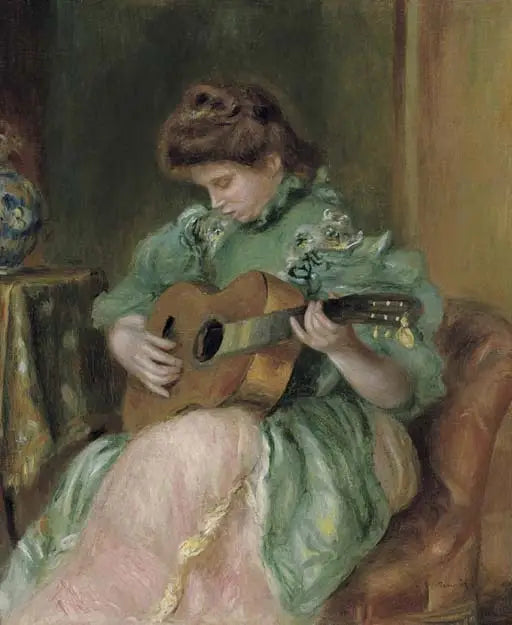 Gitarlı Kadın - Pierre-Auguste Renoir