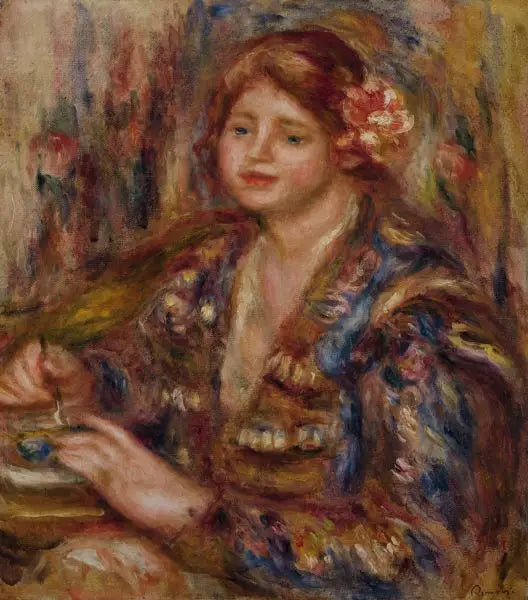 Gül ile Kadın - Pierre-Auguste Renoir