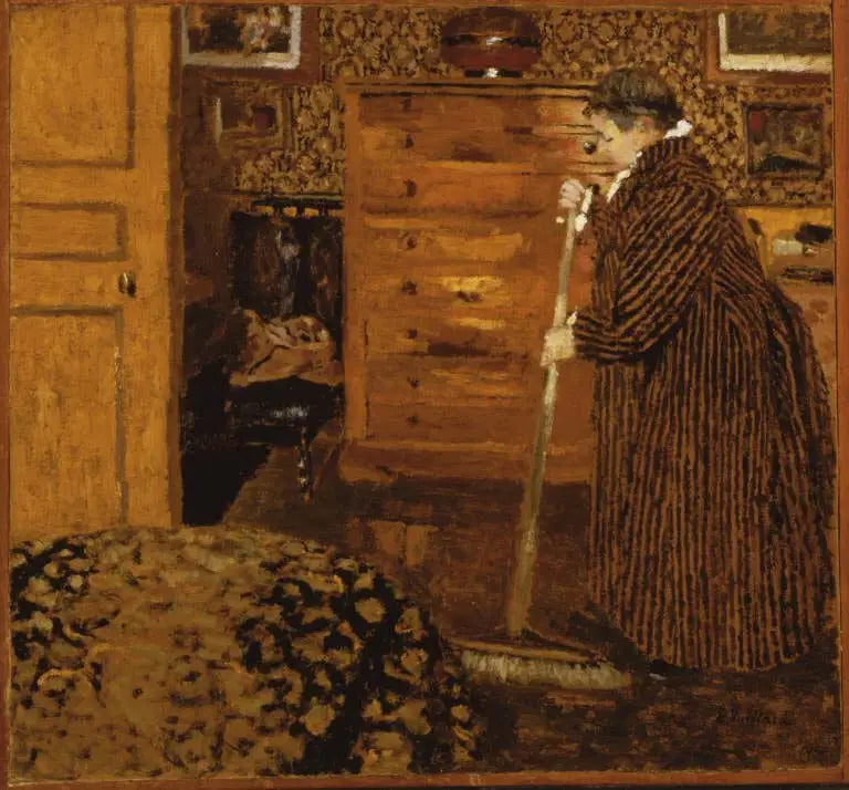 Kadın Süpürürken - Édouard Vuillard