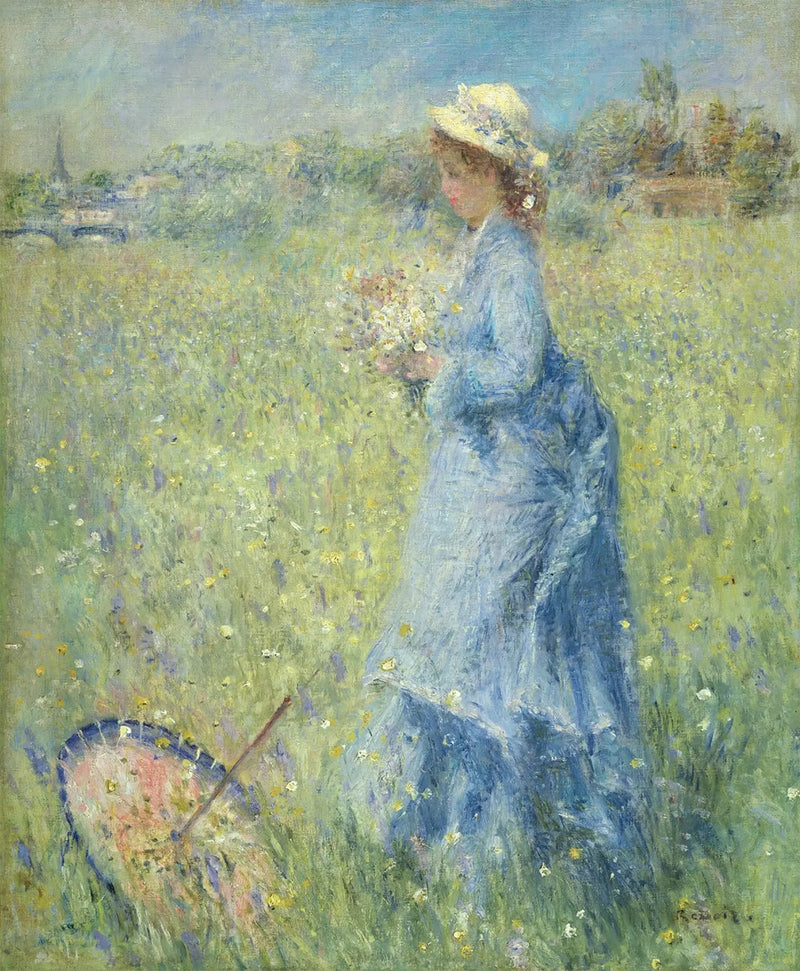 Çiçek Toplayan Kadın - Pierre-Auguste Renoir