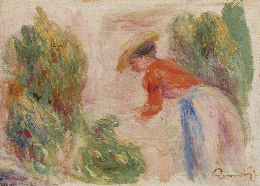 Çiçek toplayan kadın (Çiçek toplayan kadın) - Pierre-Auguste Renoir
