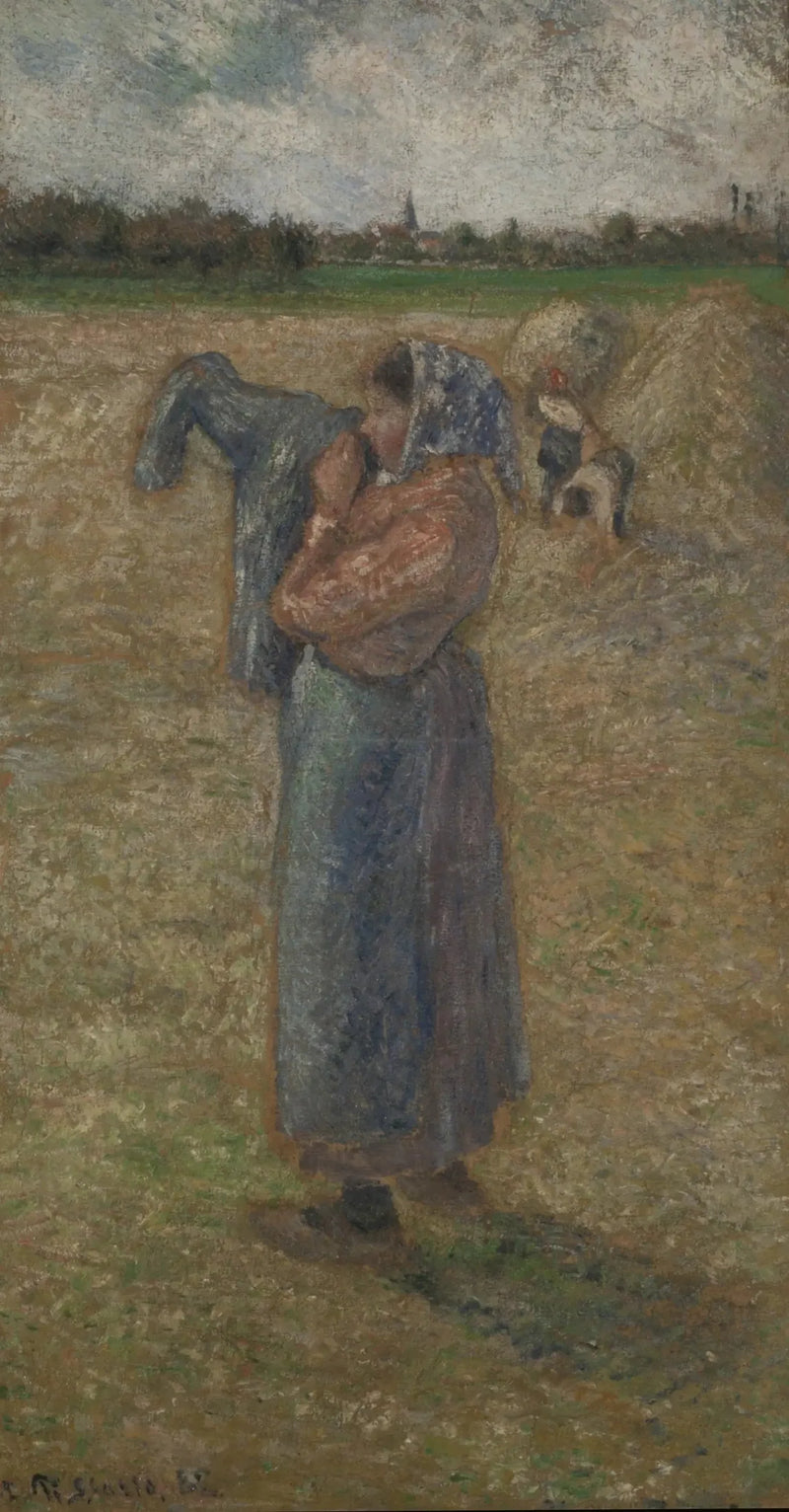 Bir Tarlada Kadın - Camille Pissarro