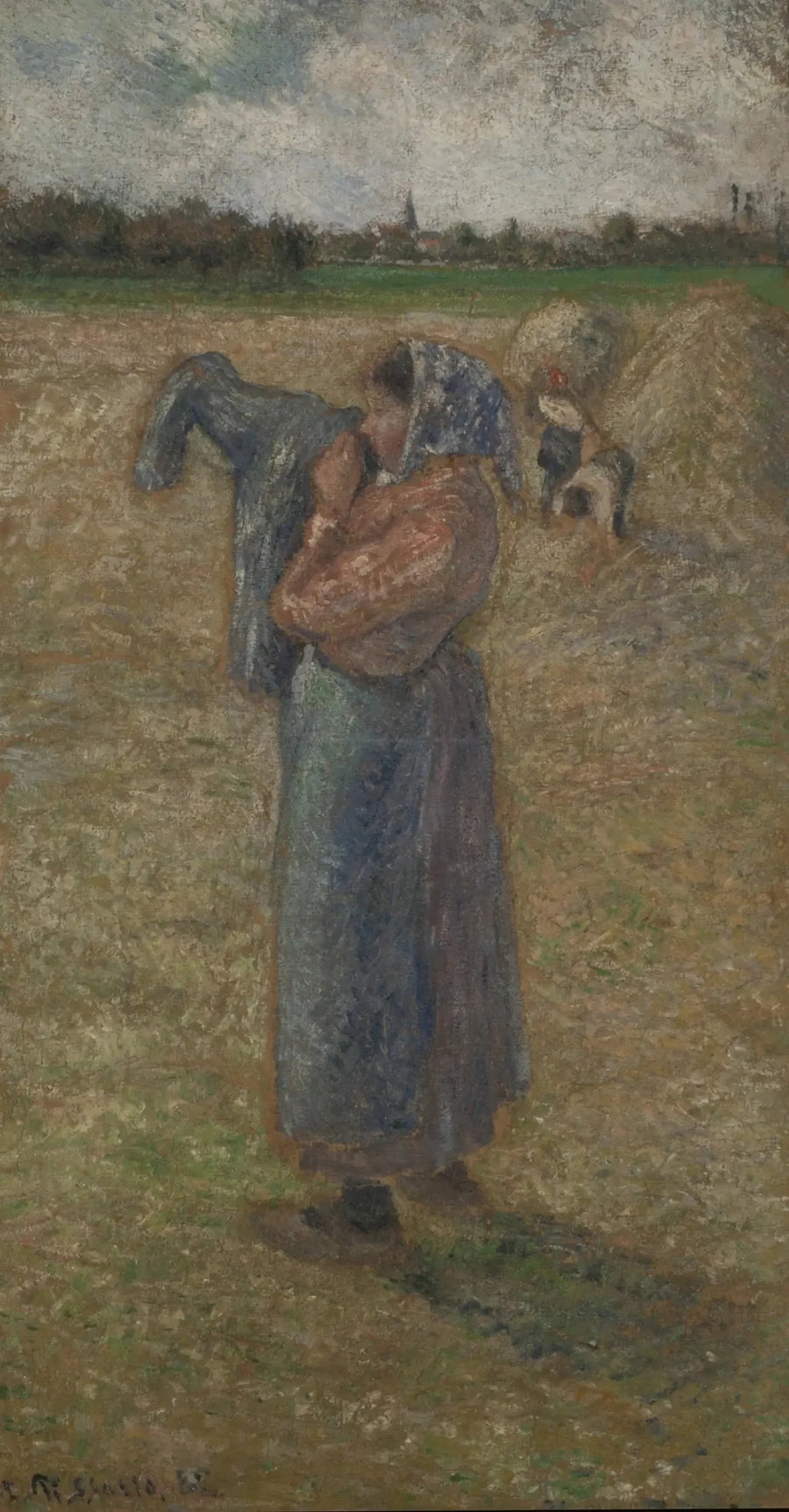 Bir Tarlada Kadın - Camille Pissarro