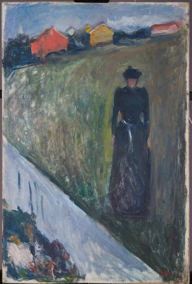 Akşam manzarasında kadın - Edvard Munch