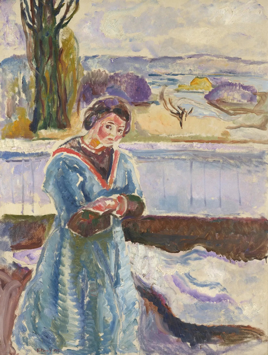 Kolları Kavuşturmuş Ayakta Duran Kadın - Edvard Munch
