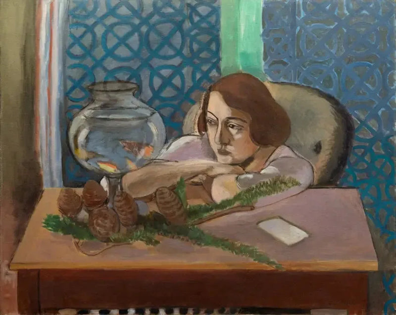 Akvaryumun Önünde Kadın - Henri Matisse