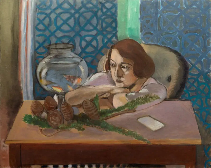 Akvaryumun Önünde Kadın - Henri Matisse