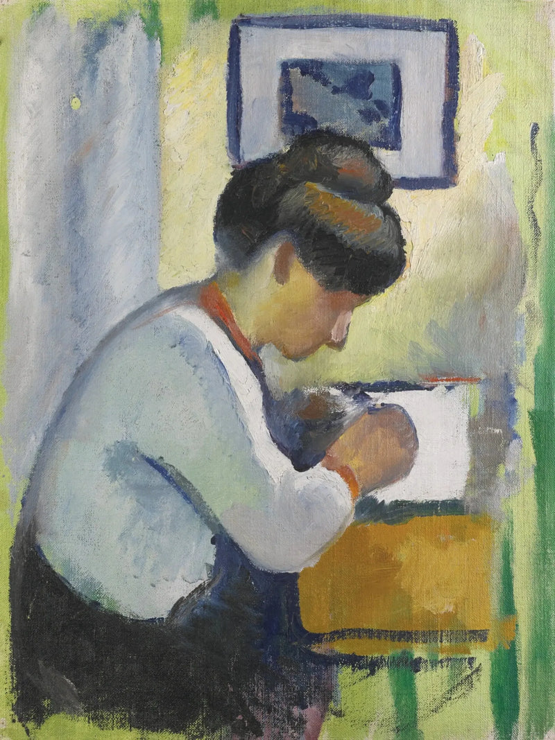 Yazı Yazan Kadın - August Macke