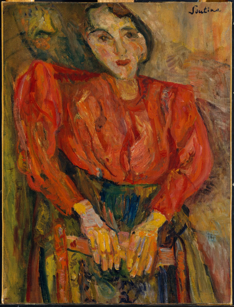 Kırmızı gömlekli kadın - Chaim Soutine