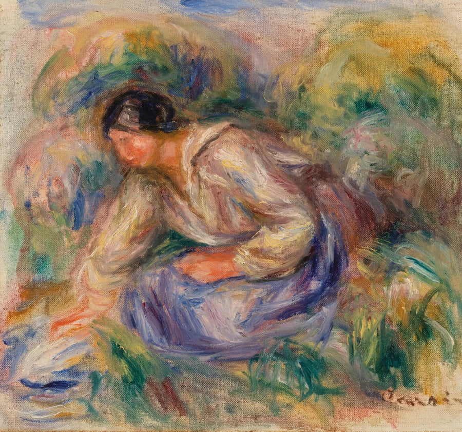 Mavi Etekli Kadın - Pierre-Auguste Renoir