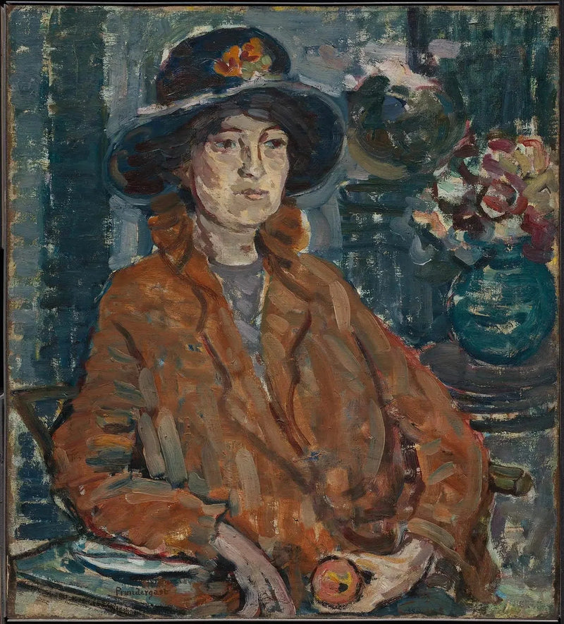 Kahverengi kabanlı kadın - Maurice Prendergast