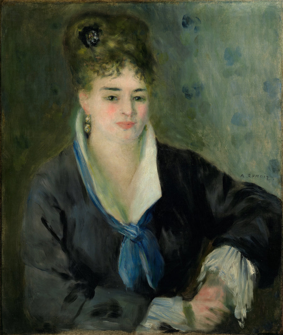 Siyah Elbiseli Kadın Portresi - Pierre-Auguste Renoir