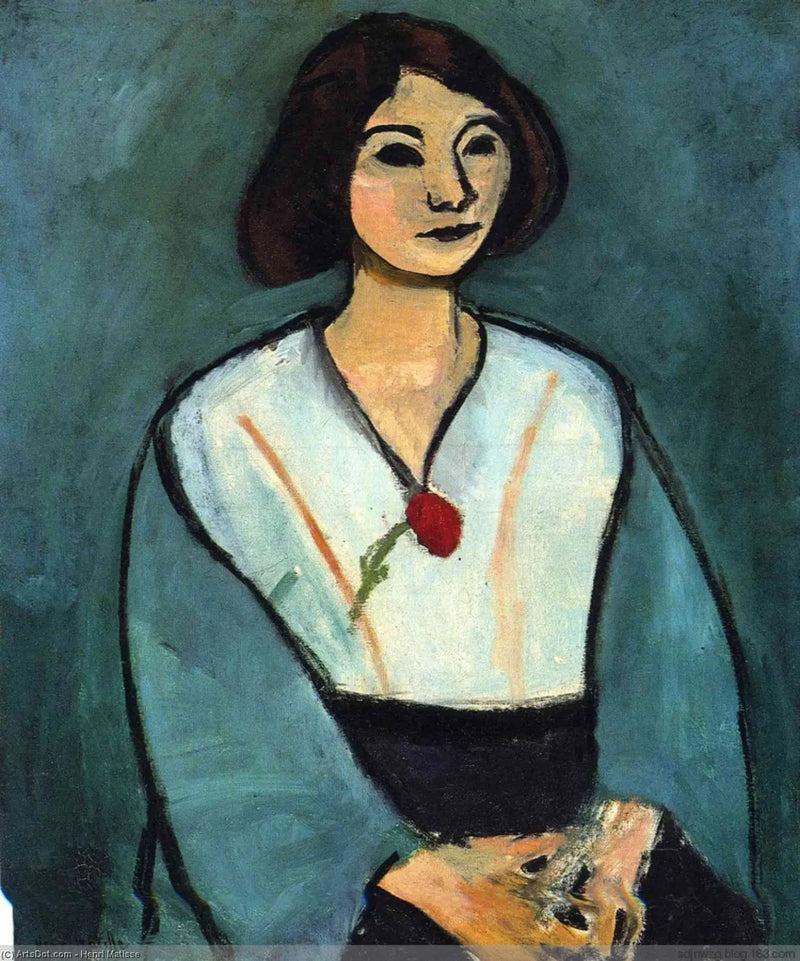 Yeşil Elbise Giymiş Kadın - Henri Matisse