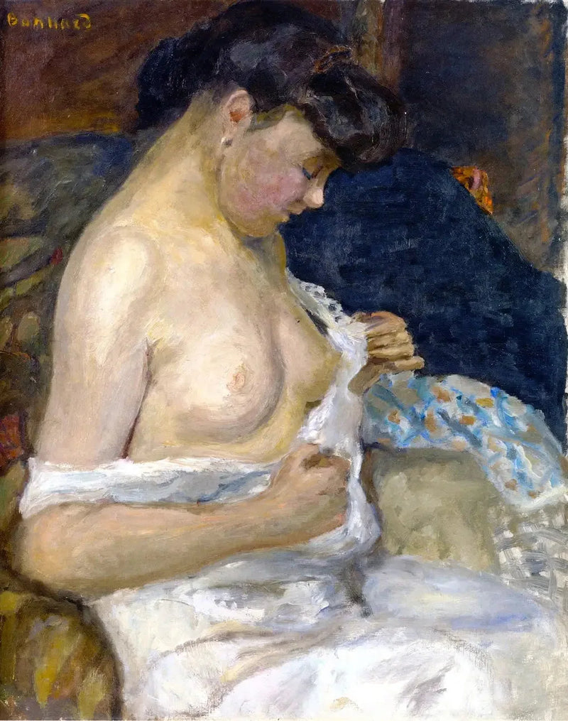 Gömleğini çıkaran kadın - Pierre Bonnard