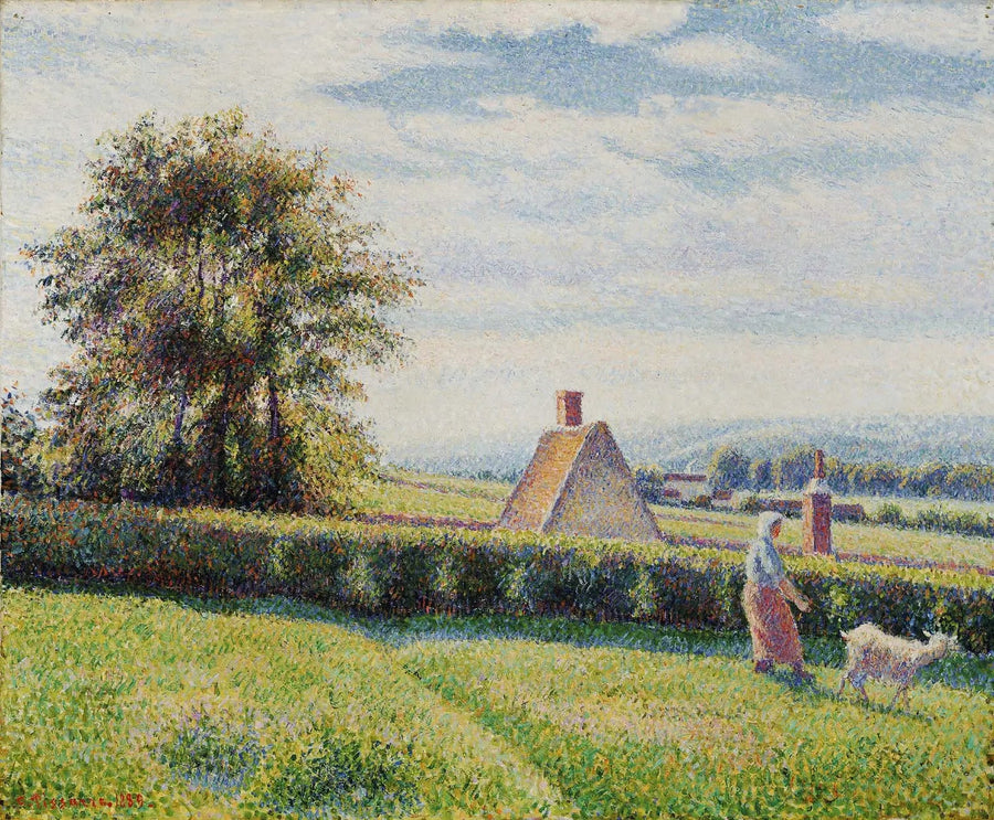 Éragny'de Kadın ve Keçi - Camille Pissarro