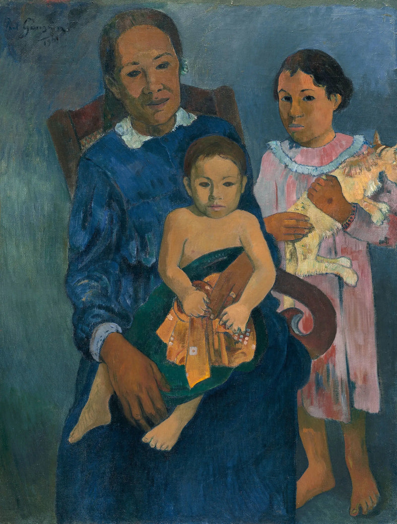 Kadın ve iki çocuk - Paul Gauguin