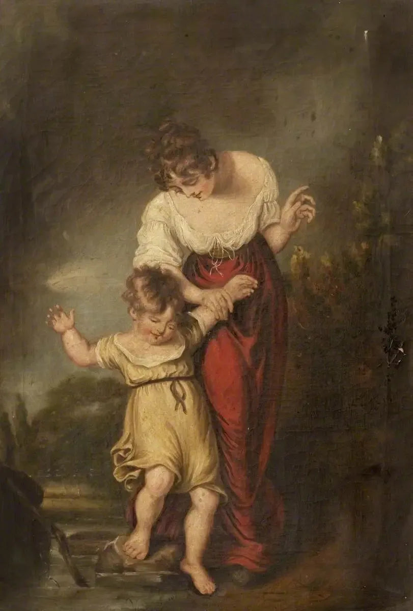Kadın ve çocuk bir Ford'da - Thomas Gainsborough