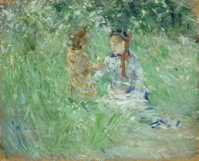 Bougival'de Bir Kadın ve Çocuk - Berthe Morisot