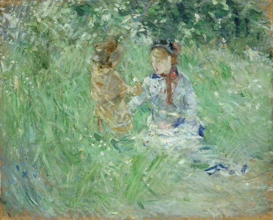 Bougival'de Bir Kadın ve Çocuk - Berthe Morisot