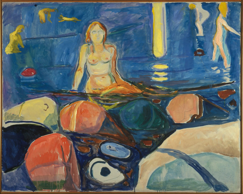 Kadın ve çocuklar banyo yapıyor - Edvard Munch